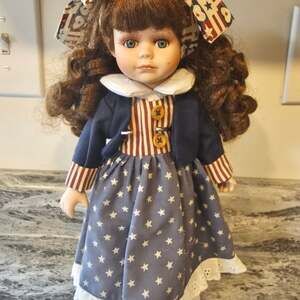 Wendy Lawton Porcelain 1993 "Stars and Stripes" 13.5" Doll #3047FA